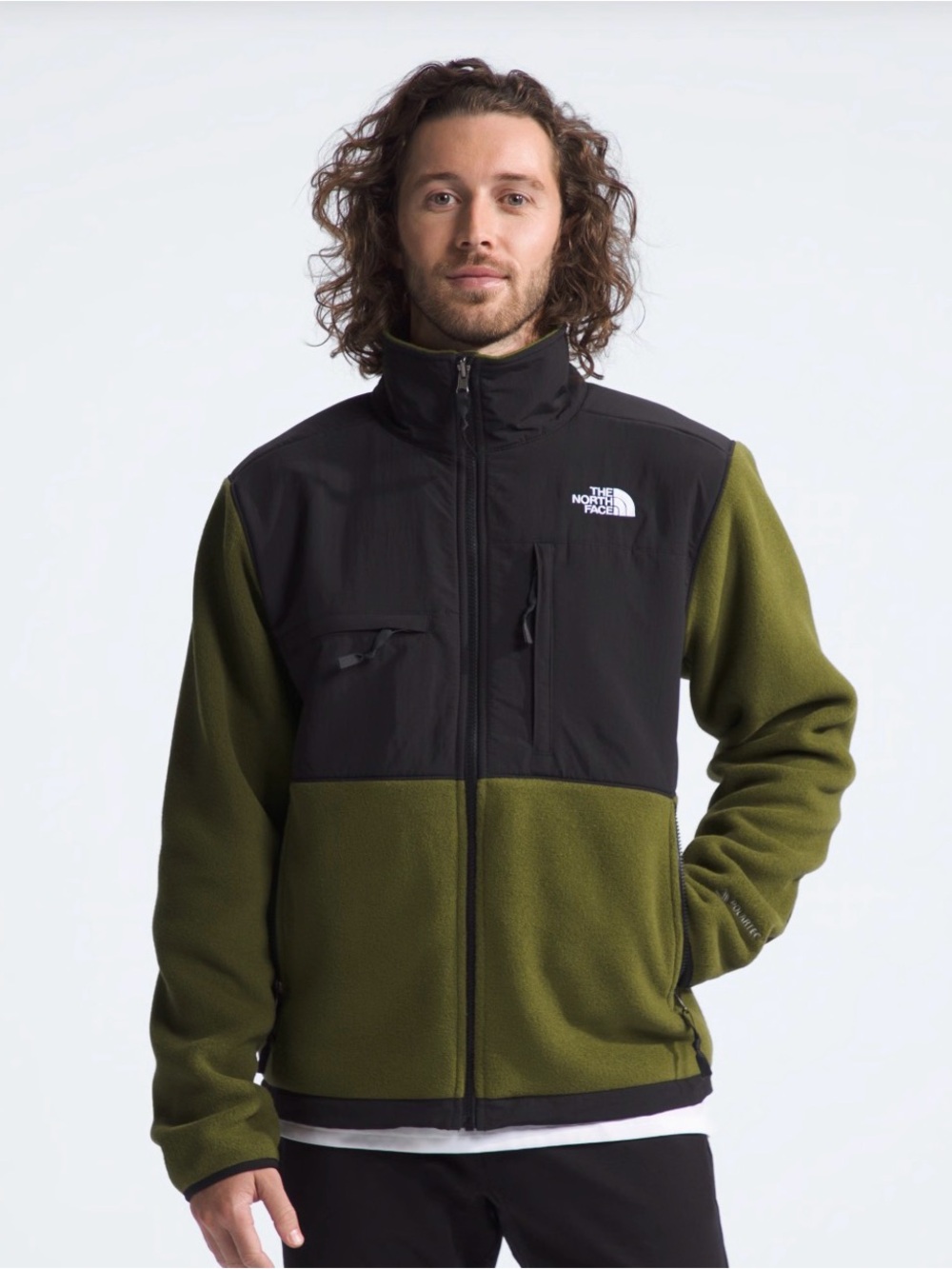 The North Face Men’s Denali Olive Green & Black Fleece Jacket Sz XL
